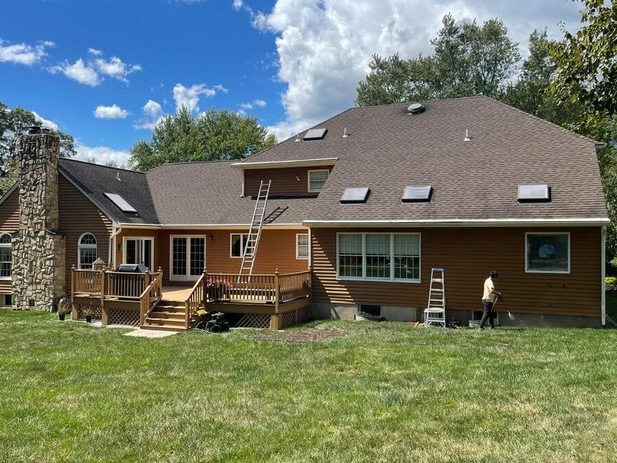 home exterior repaint project in Morristown NJ