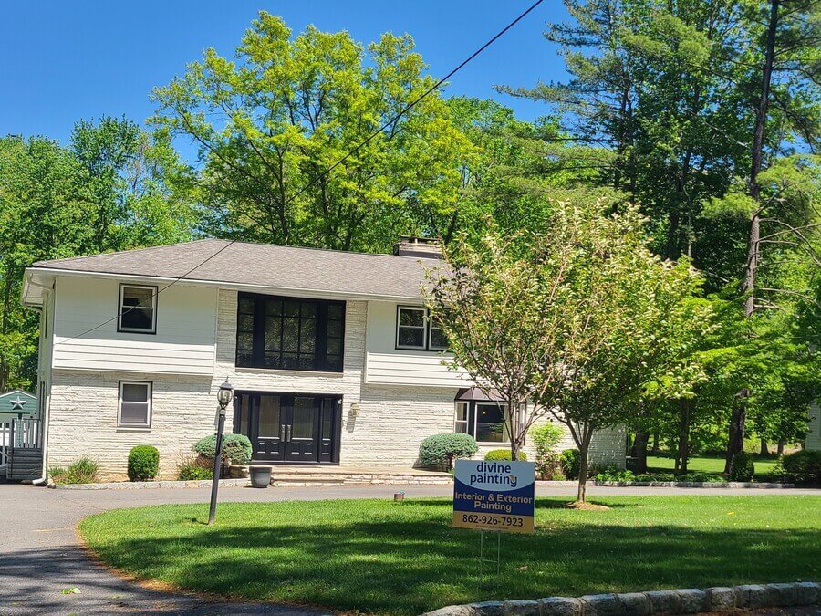Exterior house painting project by Divine Painting NJ in Morris County, New Jersey
