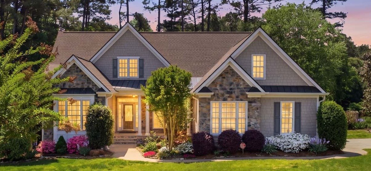 Craftsman-style home with greige exterior paint and white trim, Morris County NJ